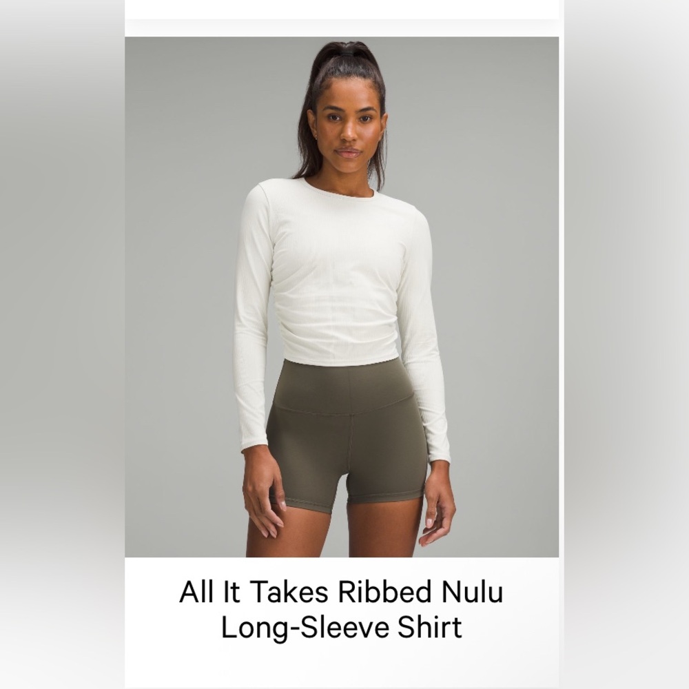 Lululemon All It Takes Long Sleeve in Bone